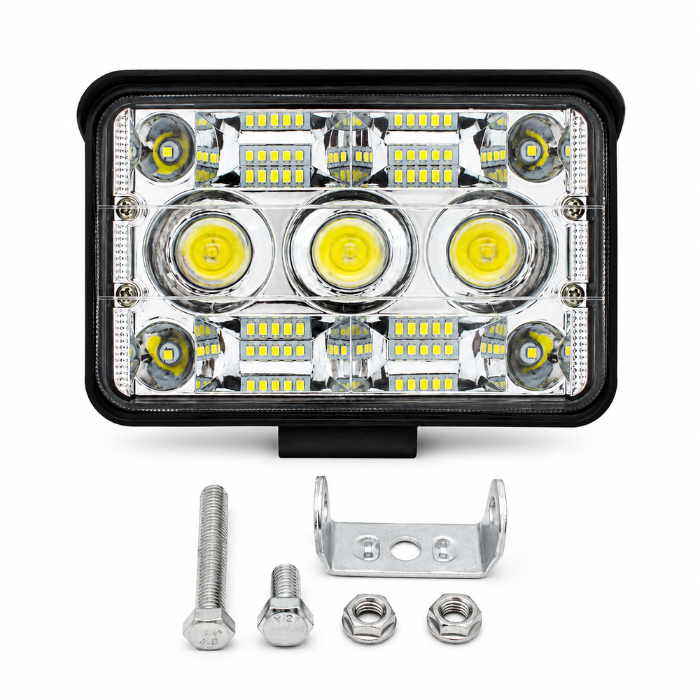 ASAD SPARES 14 LED round work light 12V for trucks heavy vehicles tractors and off-road equipment front product view