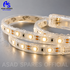 LED strip light compatible with battery packs and 12V power systems for versatile indoor and outdoor applications