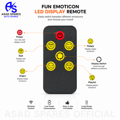 LED smiley expression light mounted on car rear windshield for enhanced visibility and unique vehicle styling