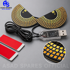 Close-up of LED Devil Eyes semi-circle triangle lighting pattern with high brightness LED technology