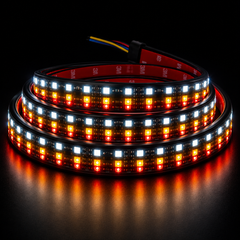 Dynamic LED tail light bar displaying flowing sequential turn signals for stylish and safer vehicle signaling