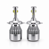 : ASAD SPARES H4 C6 LED headlight bulb high brightness 12V car headlamp front product view with cooling design
