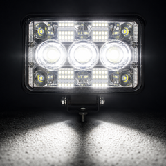 14 LED round work light producing powerful illumination for improved visibility during driving and work operations