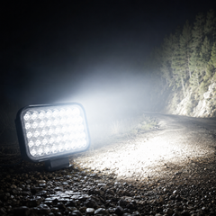 43 LED work light displaying powerful high beam and low beam illumination for enhanced visibility in all conditions