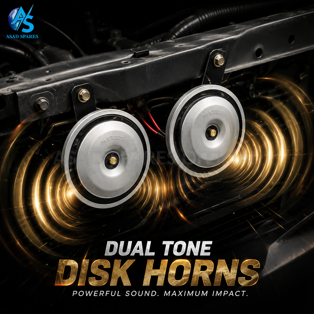 MAXXIS disc speaker horn delivering loud powerful sound for enhanced road safety and vehicle presence
