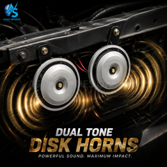 MAXXIS disc speaker horn delivering loud powerful sound for enhanced road safety and vehicle presence