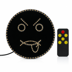 ASAD SPARES LED smiley expression rear window light with animated warning display for cars SUVs and trucks front view