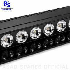 Red blue and amber LED dashboard lighting creating a premium nighttime driving experience and interior glow