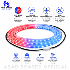 Dynamic LED ambient lighting enhancing vehicle cabin atmosphere during nighttime driving and road trips