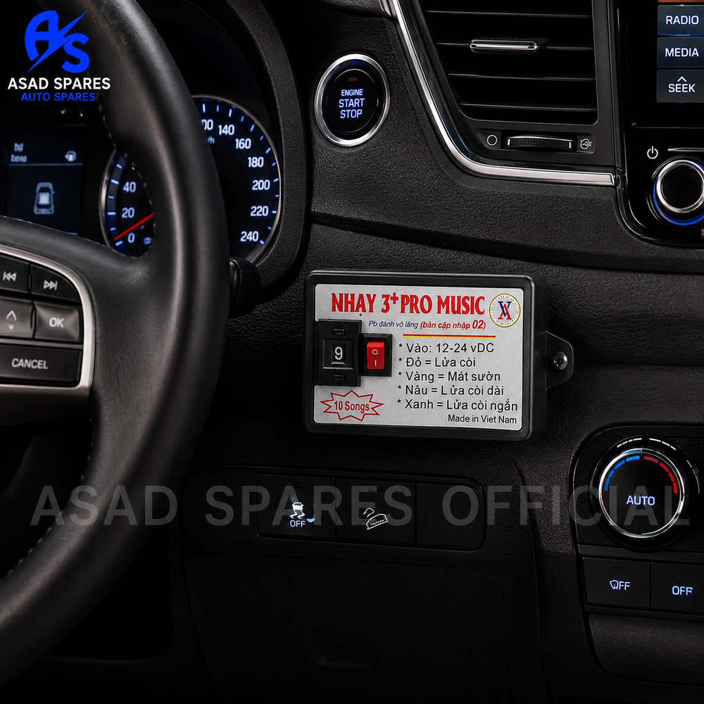 Vehicle using multi-sound horn controller during nighttime driving for enhanced alert sounds and road presence