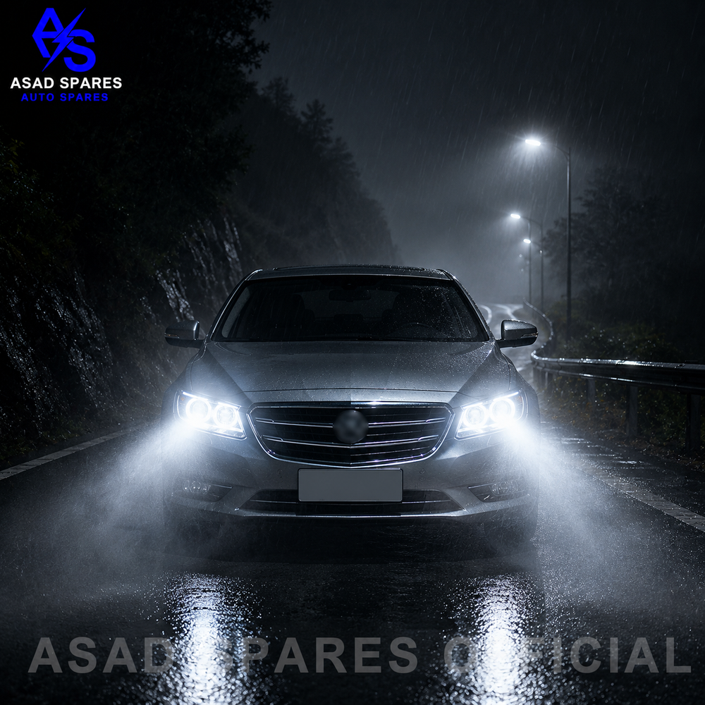 Bright H4 C6 LED headlamp illuminating highway and city roads during nighttime driving for safer journeys