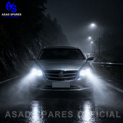 Bright H4 C6 LED headlamp illuminating highway and city roads during nighttime driving for safer journeys