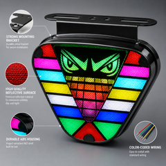 ASAD SPARES LED rainbow navigation brake light package with wiring kit mounting accessories and installation components