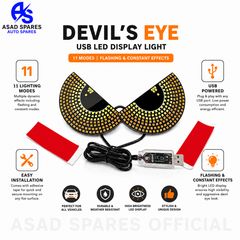 Universal LED Devil Eyes rear windshield display suitable for trucks SUVs pickups and modified cars