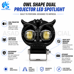 12V to 85V compatible motorcycle LED spotlight suitable for bikes scooters ATVs and touring motorcycles