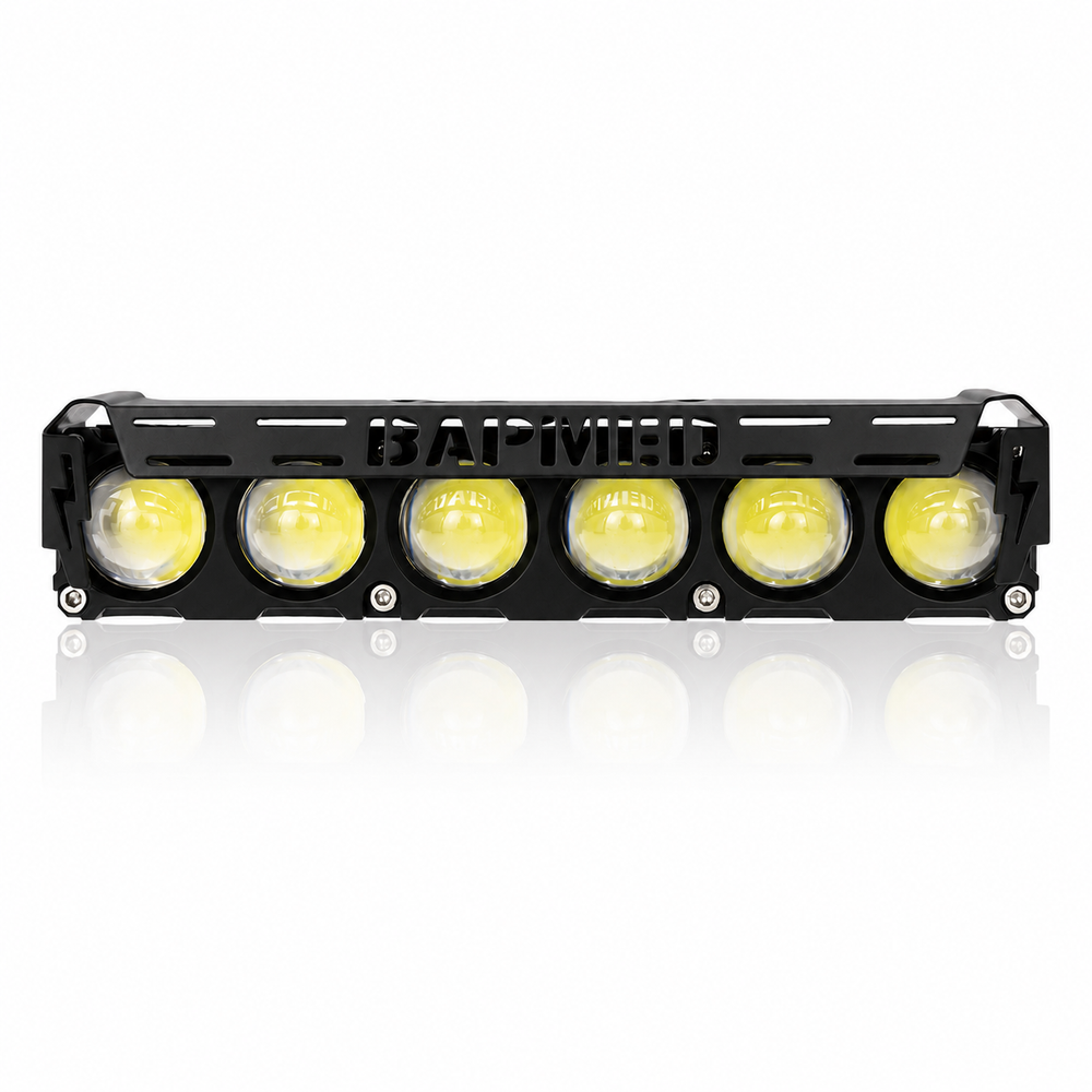 ASAD SPARES 4 lens 35W LED motorcycle spotlight with dual color yellow and white high low beam lighting