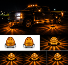 Universal 12V LED strobe marker light compatible with trucks pickups SUVs trailers vans and commercial vehicles