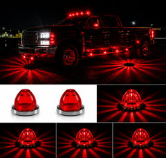 High intensity flashing LED side marker light providing attention grabbing warning signals for road safety