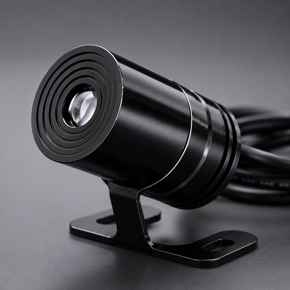 Bright Angel Wing LED projector light illuminating motorcycle with stylish lighting effect during nighttime riding