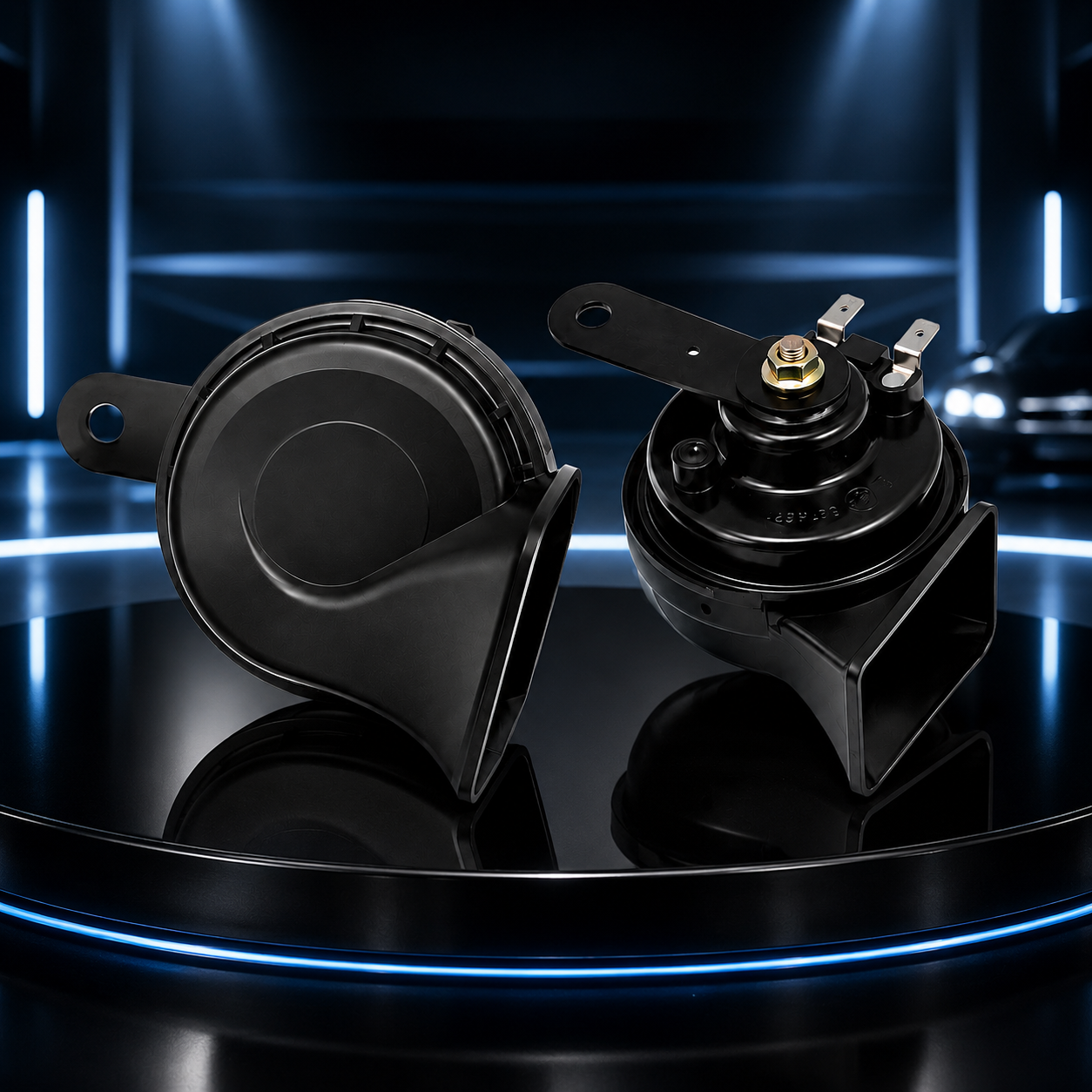 Heavy duty snail horn with weather resistant construction engineered for reliable long term outdoor performance