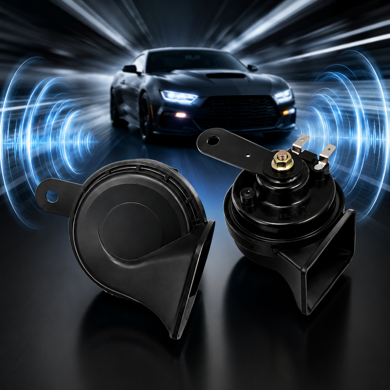 : Universal fit 12V snail horn compatible with cars pickups SUVs vans trucks and motorcycles