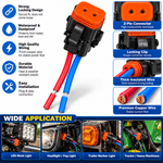 2-Pin Heavy-Duty Automotive Electrical Connector with Wires