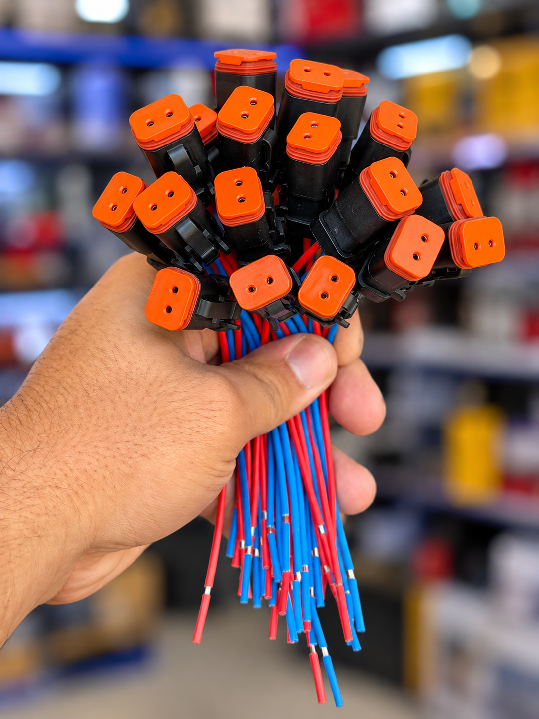 2-Pin Heavy-Duty Automotive Electrical Connector with Wires
