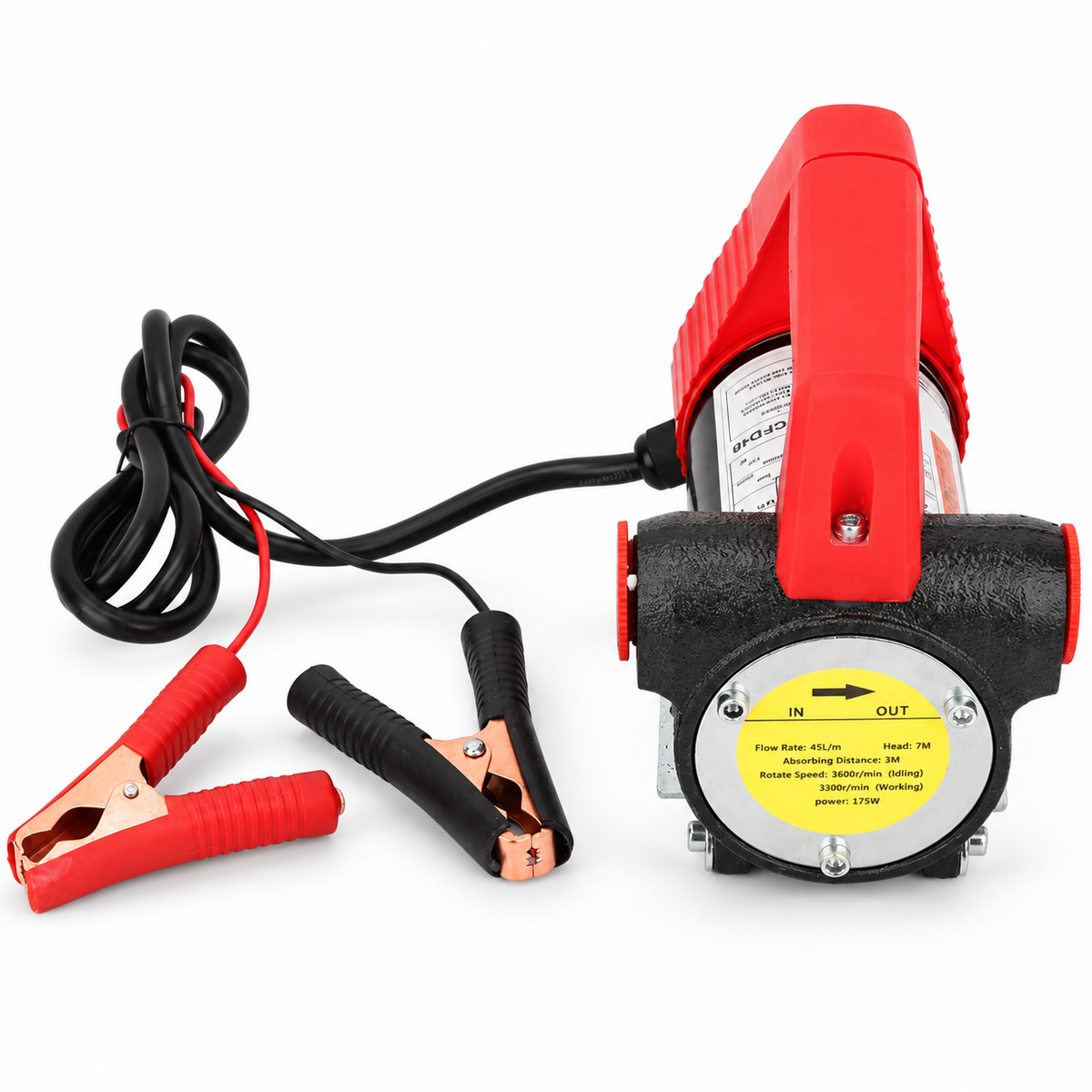 300W High Flow Electric Diesel Pump (12V/24V Portable 70LPM Transfer Power)