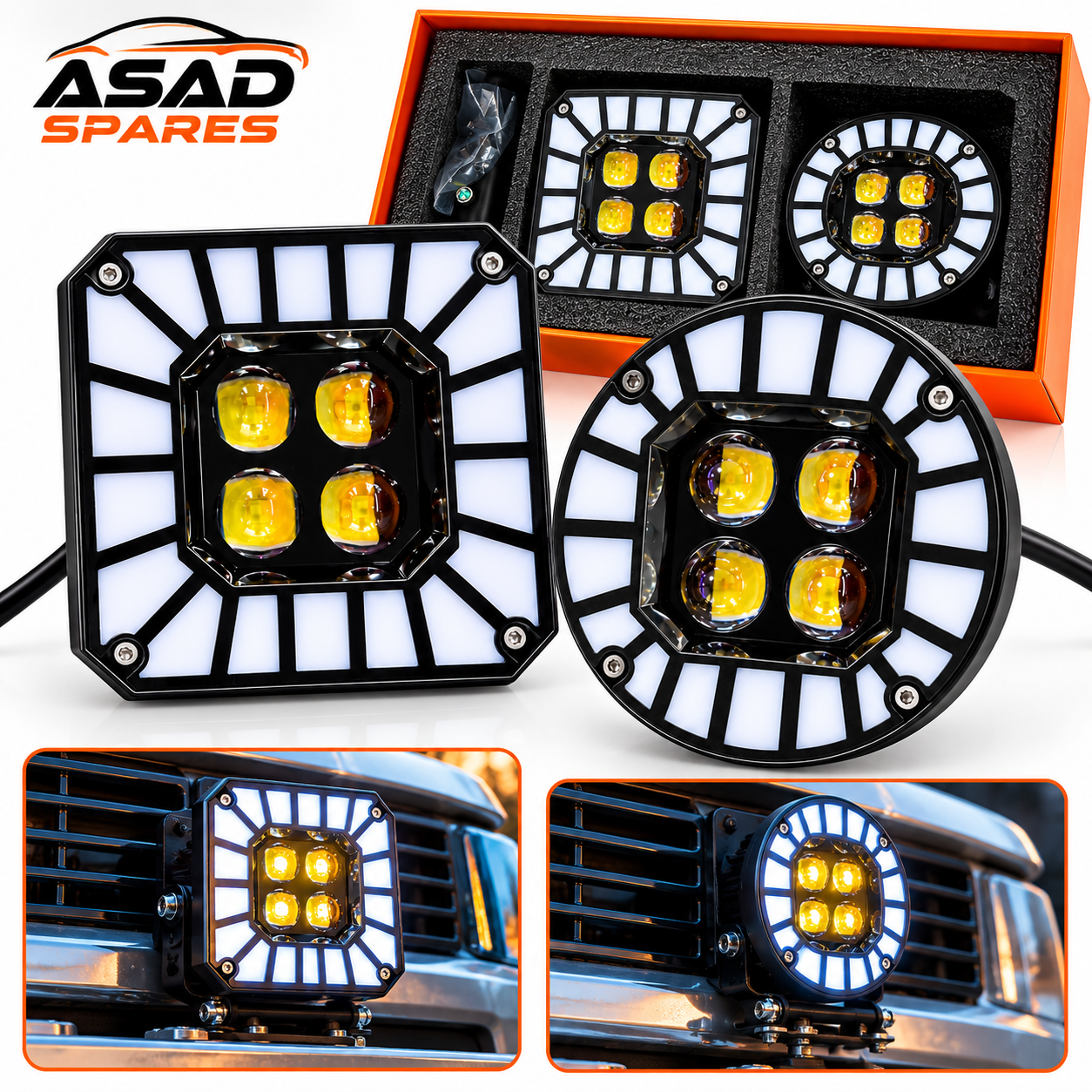 4-Lens LED Auxiliary Fog Light