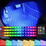 48 LED RGB Car Interior Ambient Light Kit with Remote Control