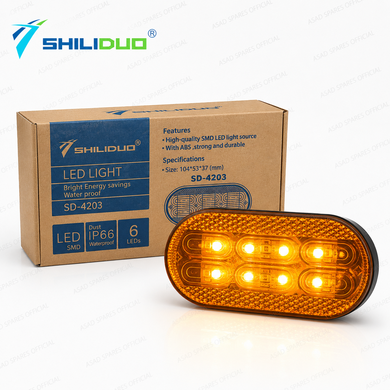 6 LED Side Marker Light (12–36V, IP66)