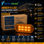 6 LED Side Marker Light (12–36V, IP66)