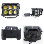 6-Lens Square 120W LED Headlight