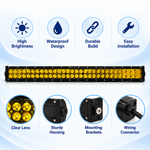 60-Inch Full Yellow LED Light Bar for Trucks & Heavy-Duty Vehicles