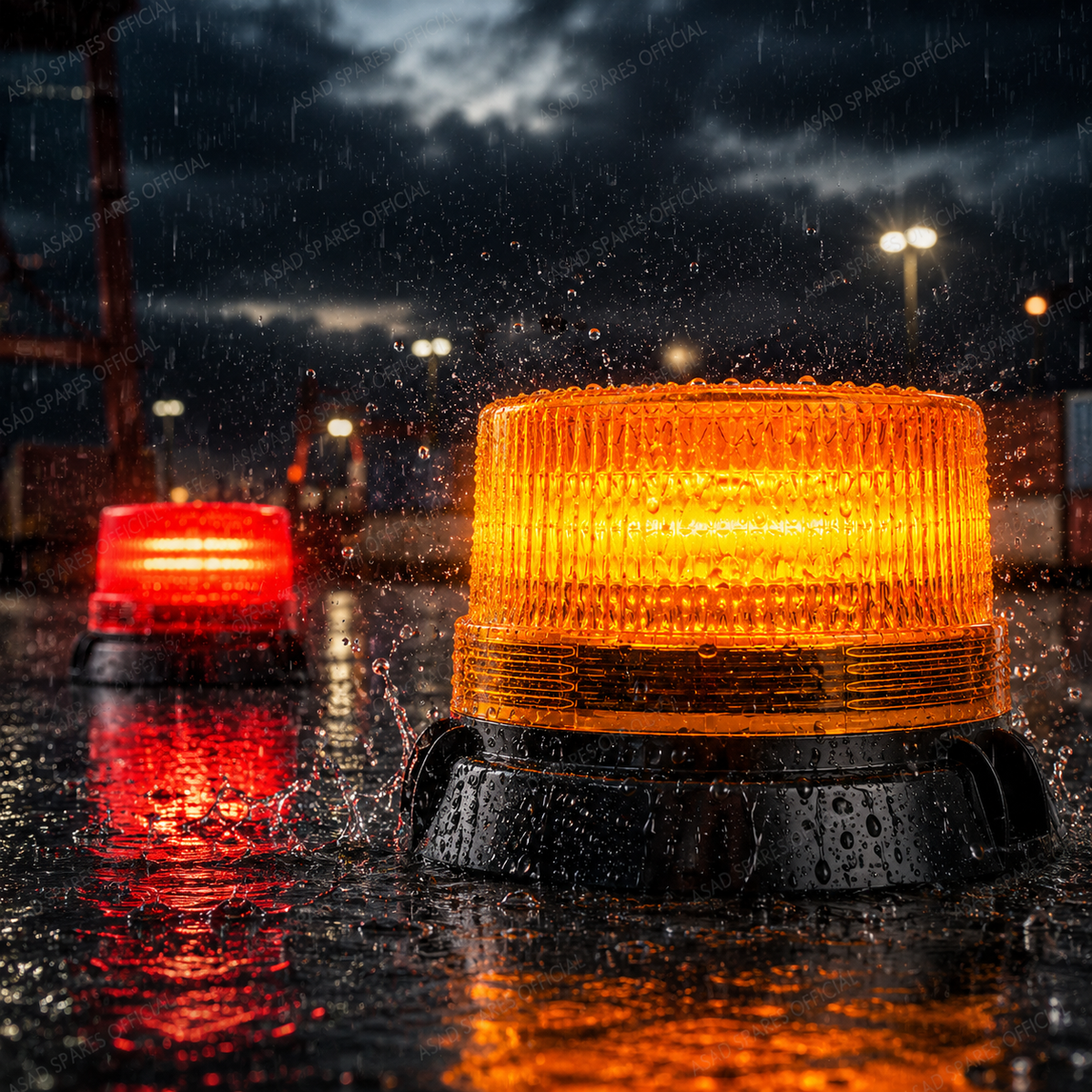 90 LED Amber Safety Beacon (Magnetic Mount, 12V/24V Work Light for Trucks & Forklifts)