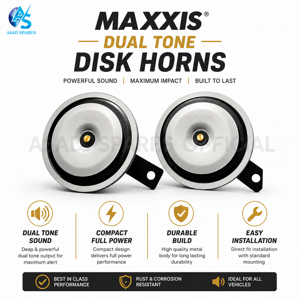 ASAD SPARES MAXXIS disc speaker horn package with mounting brackets wiring and installation accessories