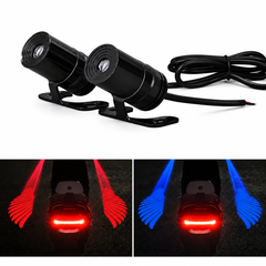 ASAD SPARES Angel Wing LED projector light 12V for motorcycle chassis tail lighting and custom bike styling front product view