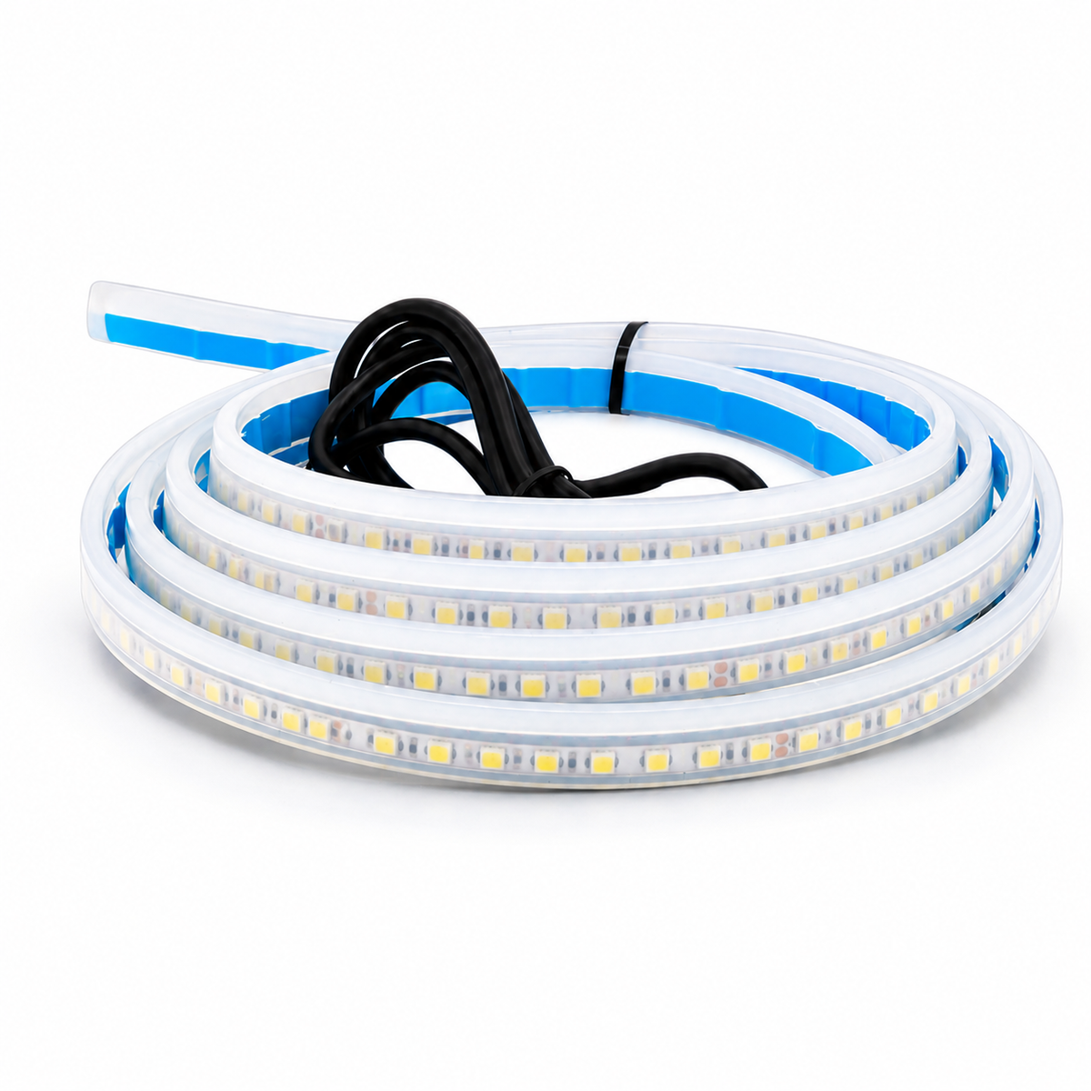 ASAD SPARES blue LED DRL hood light strip 12V flexible daytime running light for cars SUVs and trucks front product view