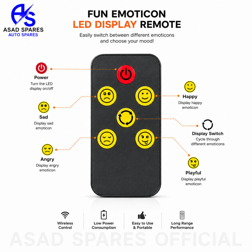 LED smiley expression light mounted on car rear windshield for enhanced visibility and unique vehicle styling
