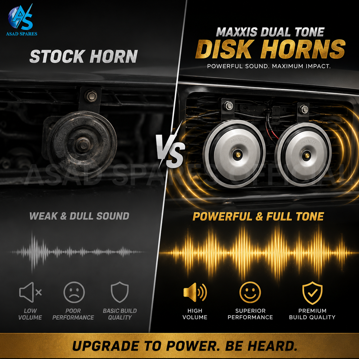 Make Your Presence Impossible to Ignore — MAXXIS High Power Disc Speaker Horn for Cars & Trucks | ASAD SPARES™