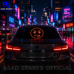 LED Smiley Expression Rear Window Light (Fun + Warning Display)