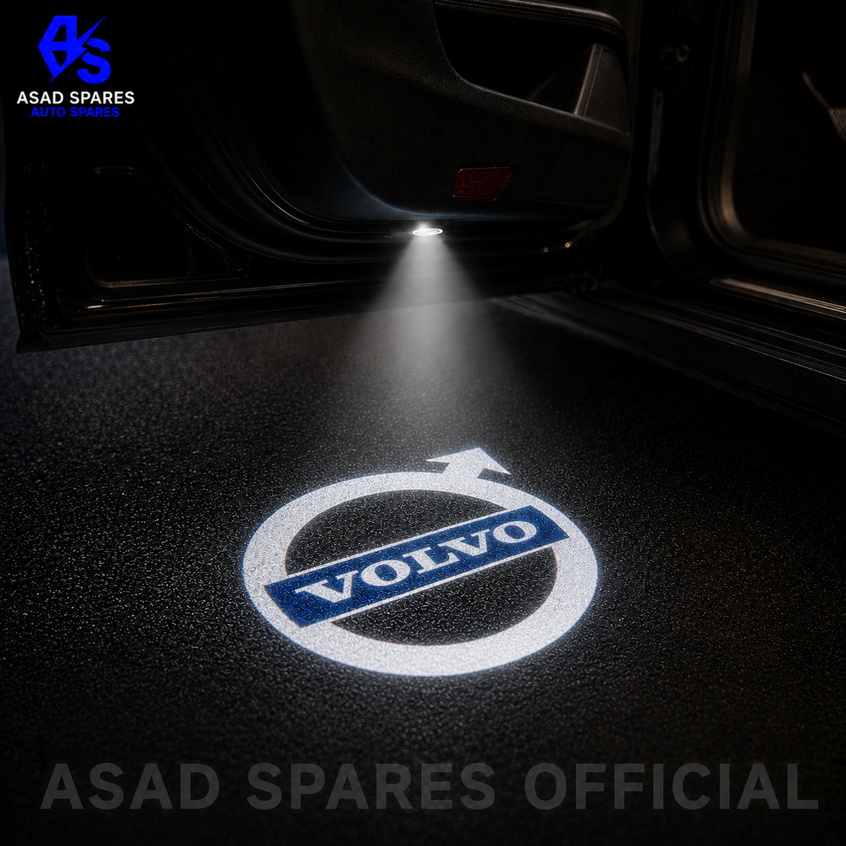 (Pair) Make Every Entry Feel Premium — Wireless LED Door Welcome Logo Projector (Infrared Sensor, Car Floor Atmosphere Light) | ASAD SPARES™