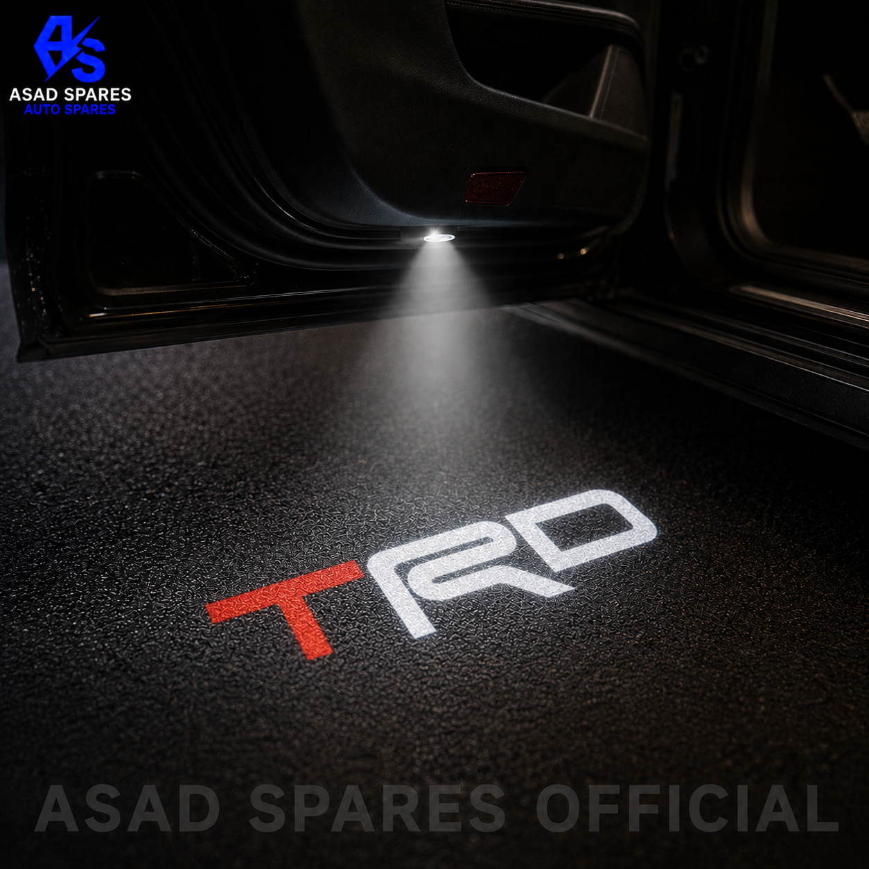 (Pair) Make Every Entry Feel Premium — Wireless LED Door Welcome Logo Projector (Infrared Sensor, Car Floor Atmosphere Light) | ASAD SPARES™