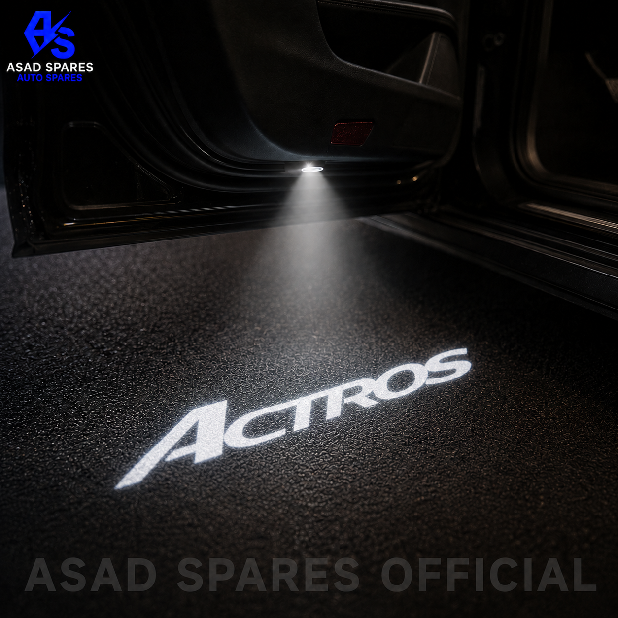 (Pair) Make Every Entry Feel Premium — Wireless LED Door Welcome Logo Projector (Infrared Sensor, Car Floor Atmosphere Light) | ASAD SPARES™