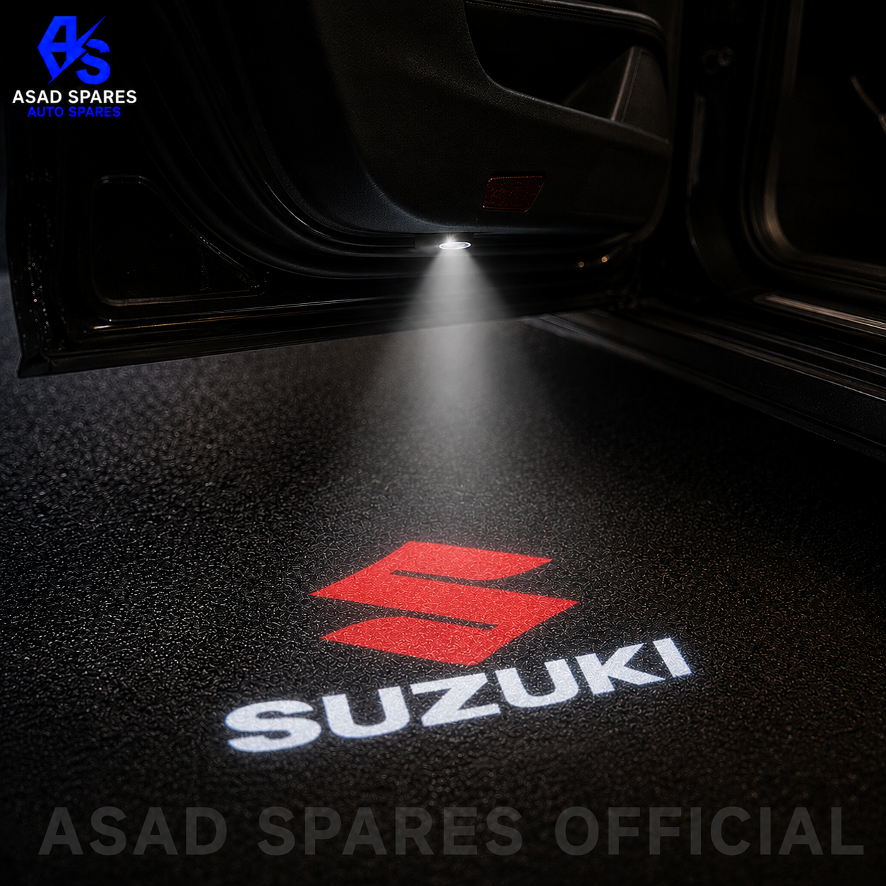 (Pair) Make Every Entry Feel Premium — Wireless LED Door Welcome Logo Projector (Infrared Sensor, Car Floor Atmosphere Light) | ASAD SPARES™