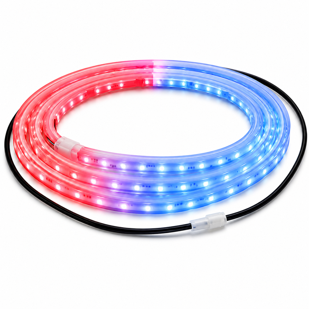 ASAD SPARES flexible LED interior strip light with dynamic red and blue dashboard ambient lighting for cars front product view