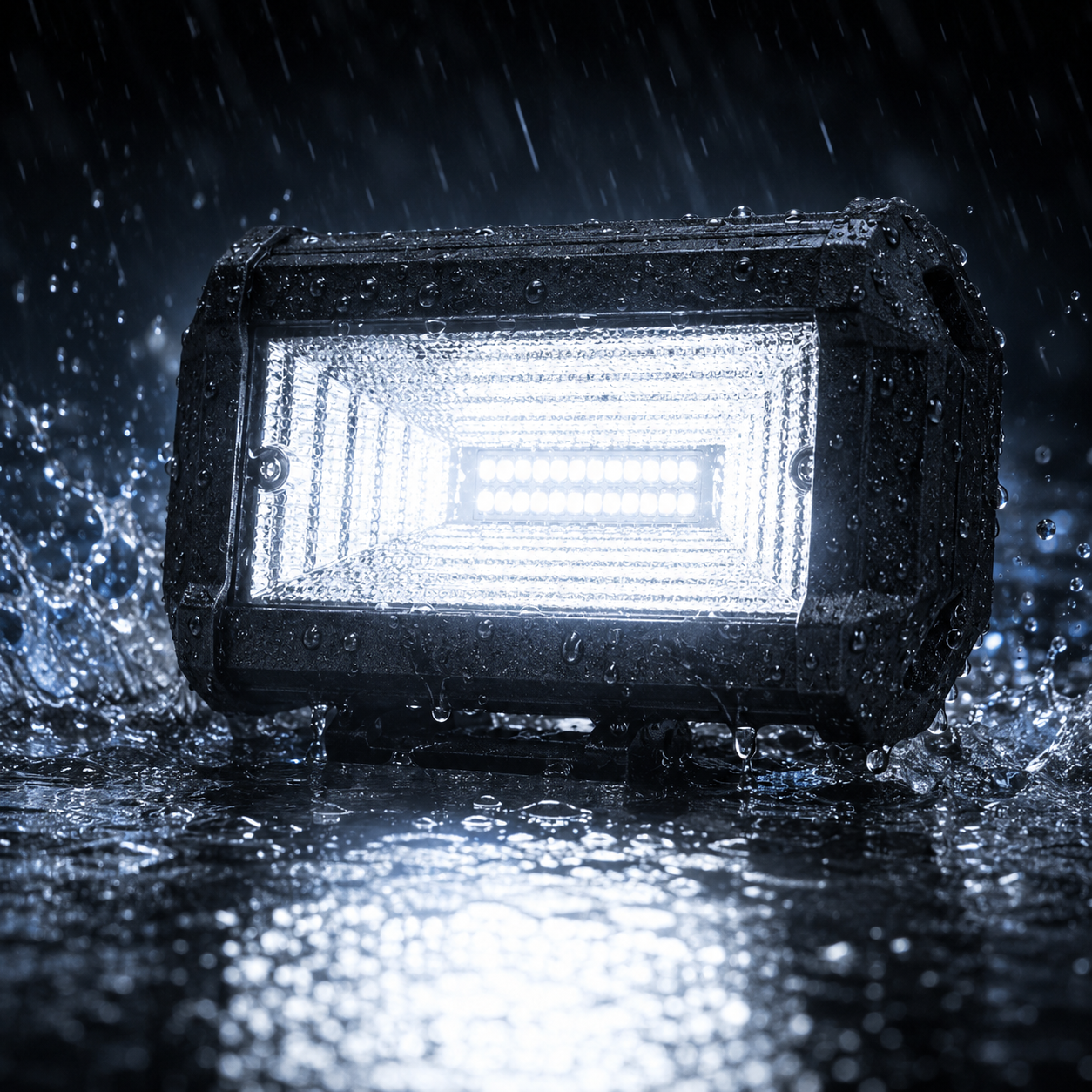 Universal 10V to 60V LED work lights suitable for trucks trailers tractors and commercial vehicles
