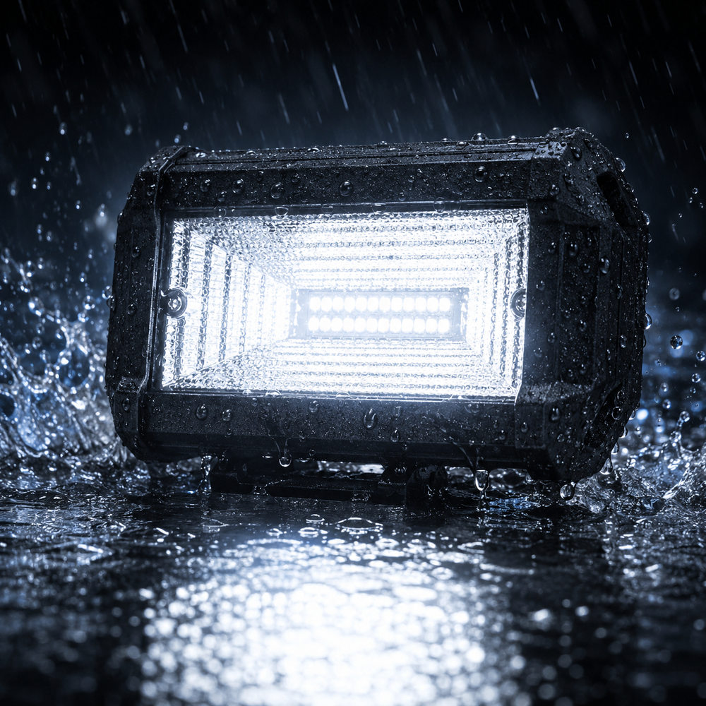 Universal 10V to 60V LED work lights suitable for trucks trailers tractors and commercial vehicles