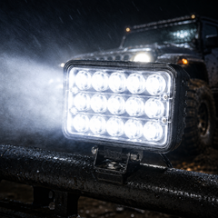 15 LED auxiliary driving lamp featuring high clarity lens for focused beam output and enhanced road visibility
