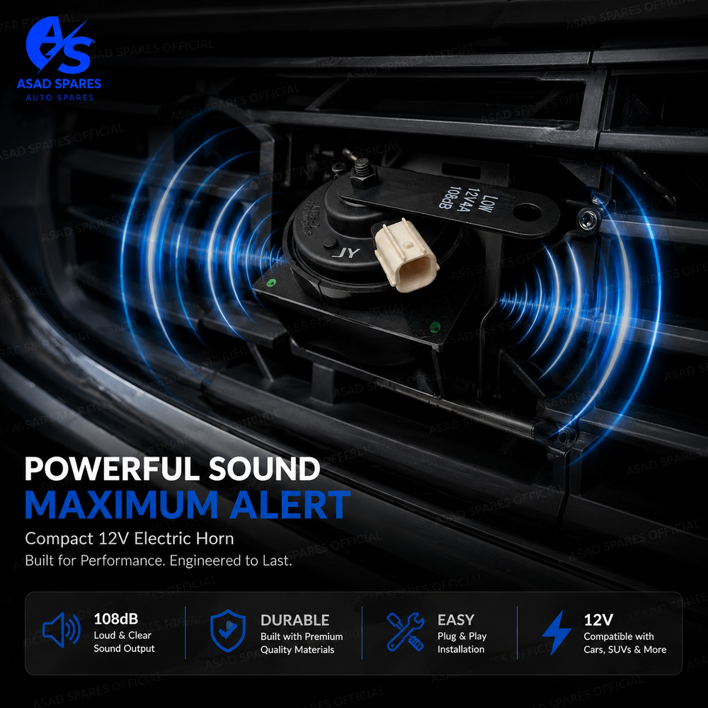 JJQ horn speaker installed behind Honda Accord front grille for restored factory horn performance and reliability